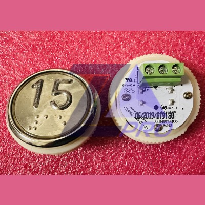 Модуль кнопочный A4N49744$05 белая подсветка Брайль "15" BBP-R331-CMPLT-D-W-15 (EA2406S-D-W-15) ЩЛЗ